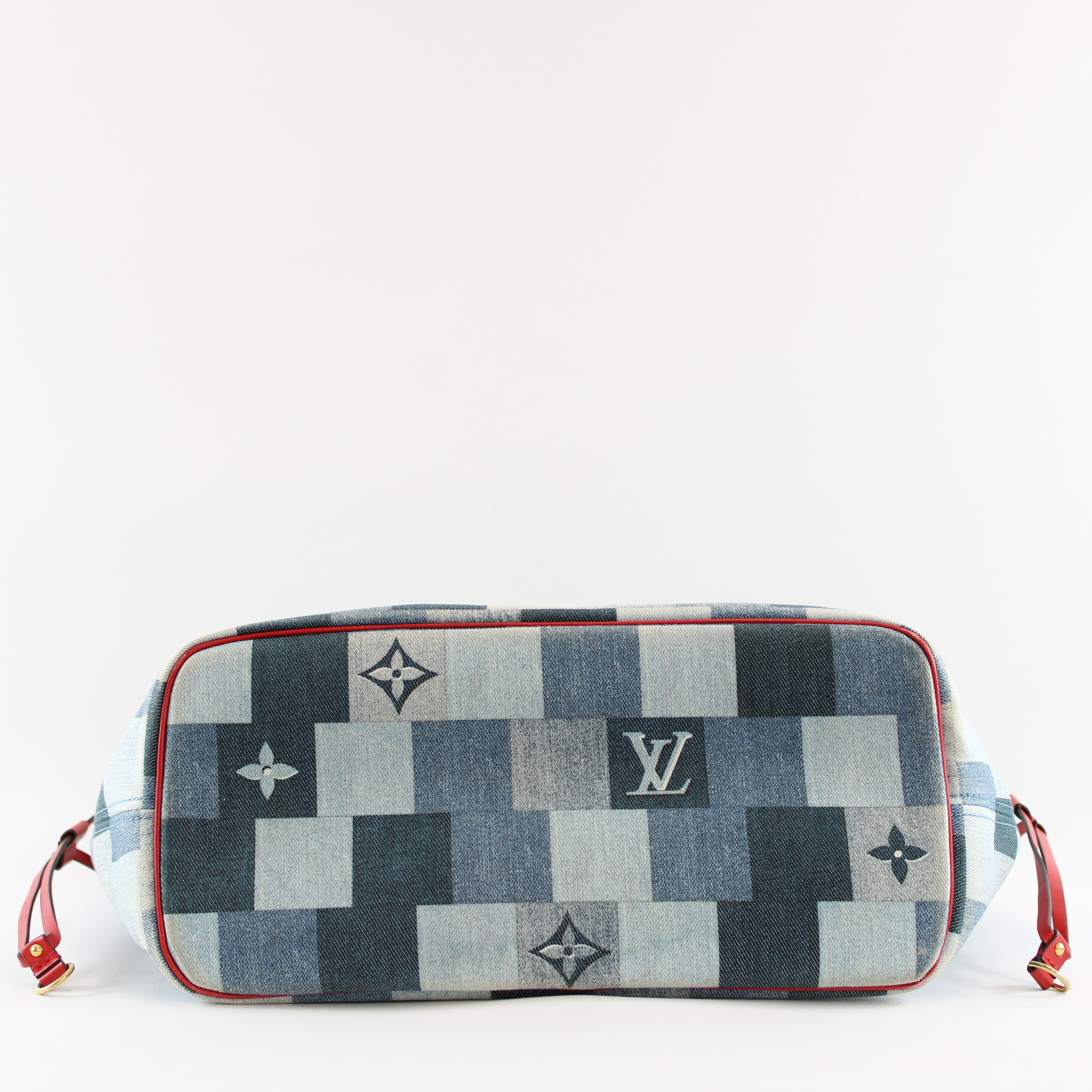 Louis Vuitton Denim Patchwork Monogram Neverfull MM Tote Bag